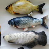 Cat biting FlipFish interactive fish toy